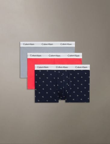 Calvin Klein - Set 3 Quần Lót Nam Icon Cotton Stretch Trunks