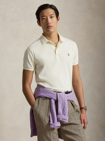 Ralph Lauren - Áo Thun Có Cổ Nam Custom Slim Fit Soft Cotton Polo Shirt