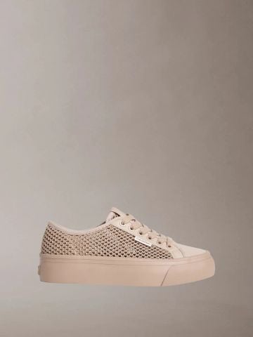 Calvin Klein - Giày Sneakers Nữ Vulcan Platform Lace Up Mesh