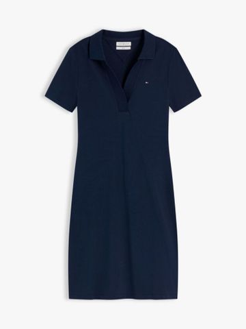 Tommy Hilfiger - Đầm Polo Nữ Slim Open V-Neck Polo Dress