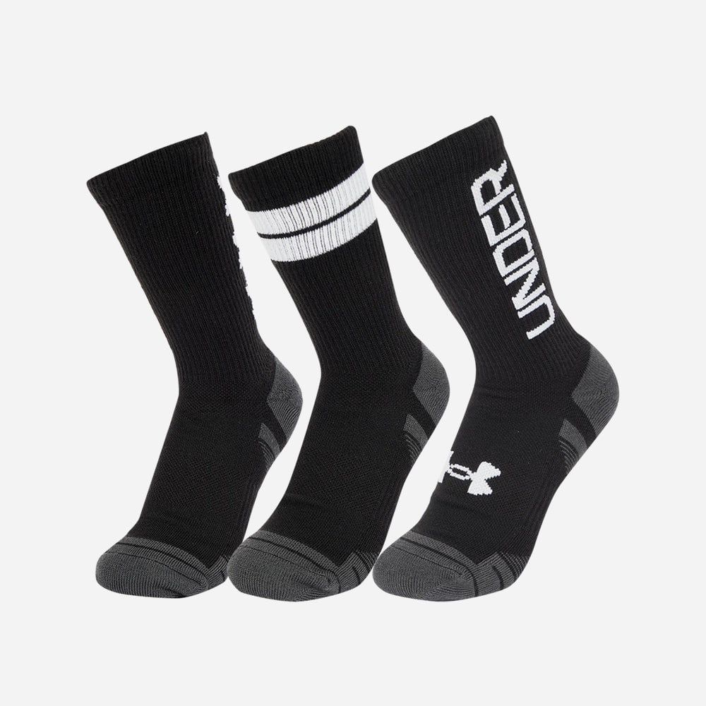 Under Armour - Bộ ba đôi Vớ tất cổ cao nam nữ Performance Tech Crew Training