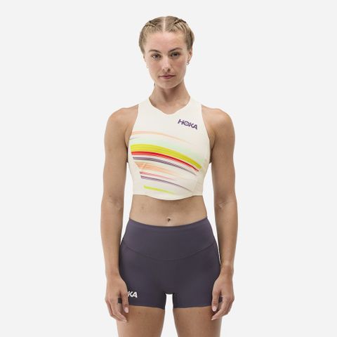 Hoka - Áo Ngực Thể Thao Dạng Tank Nữ Race Day Crop Bra