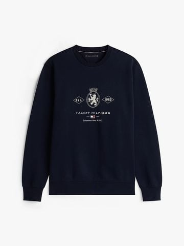 Tommy Hilfiger - Áo nỉ tay dài nam Varsity Crest Graphic Sweatshirt - 4
