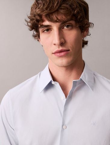 Calvin Klein - Áo Sơ Mi Tay Dài Nam Slim Stretch Poplin Shirt