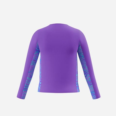 Speedo - Áo Rashguard Bé Gái Long Sleeve Print Splice Rash Guard