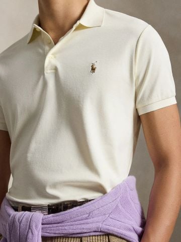 Ralph Lauren - Áo Thun Có Cổ Nam Custom Slim Fit Soft Cotton Polo Shirt