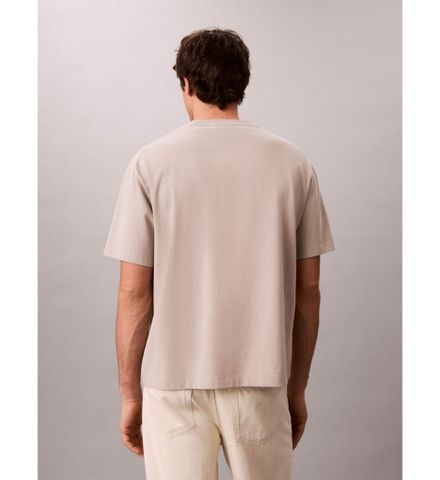 Calvin Klein - Áo Thun Tay Ngắn Nam 16S Linen Applique Monologo