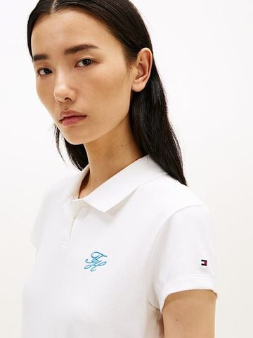 Tommy Hilfiger - Áo Thun Có Cổ Nữ 1985 Slim Fit Logo Embroidery Polo Shirt