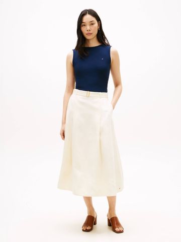 Tommy Hilfiger - Chân Váy Nữ Linen Utility Midi Skirt - 4
