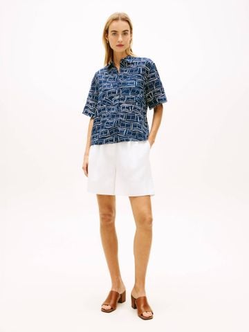 Tommy Hilfiger - Áo Sơ Mi Nữ Linen Shirt Loose Fit - 4