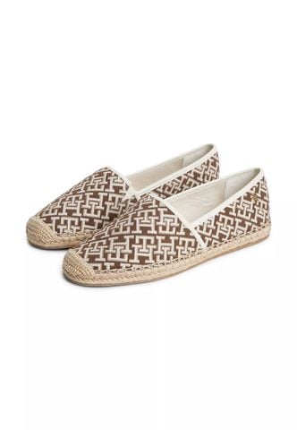 Tommy Hilfiger - Giày Búp Bê Nữ TH Monogram Plaque Jacquard Espadrilles