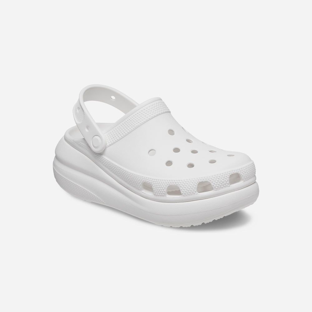 Crocs - Xăng đan nam nữ Classic Clog Crush White Lifestyle