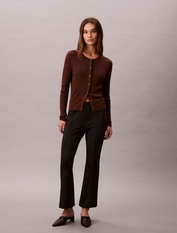 Calvin Klein - Quần tây dài nữ Cropped Flared Ponte Trousers
