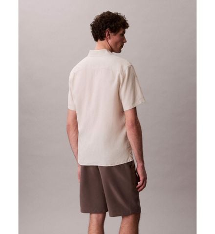 Calvin Klein - Áo Sơ Mi Nam SS Solid Linen Classic Shirt