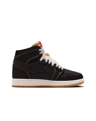 Nike - Giày Thời Trang Cổ Cao Trẻ Em Big Kids' Air Jordan 1 Retro High OG Flight Club Black and Sail