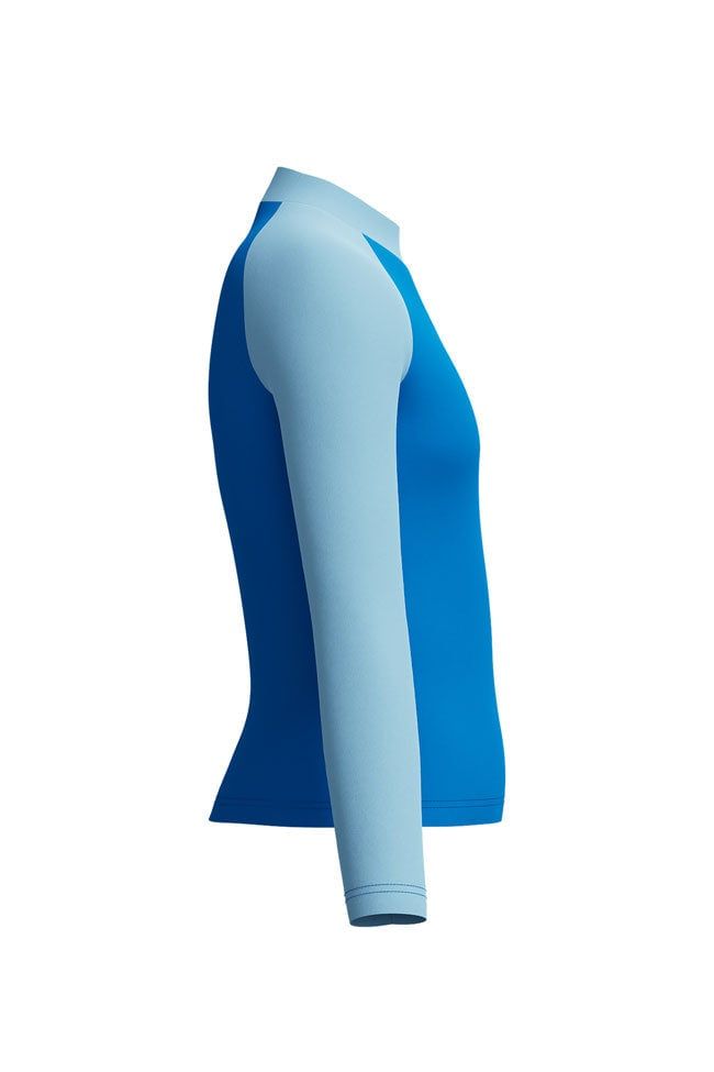 Speedo - Áo bơi tay dài chống nắng bé trai Speedo Junior Boys Lagoon Blue Print L/S Sun Top