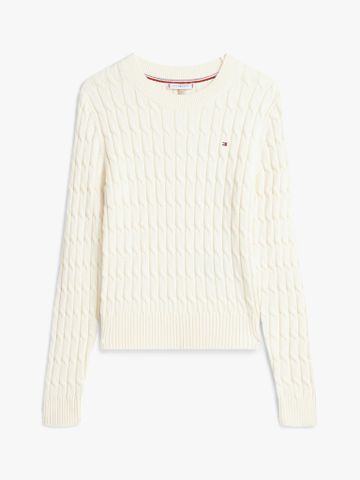 Tommy Hilfiger - Áo Sweater Nữ Co Cable Mid Gg Crew Neck Long Sleeve Sweater