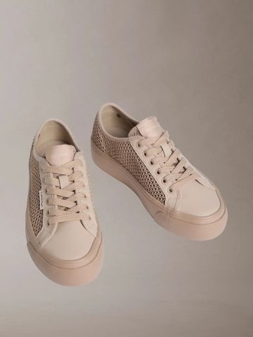Calvin Klein - Giày Sneakers Nữ Vulcan Platform Lace Up Mesh