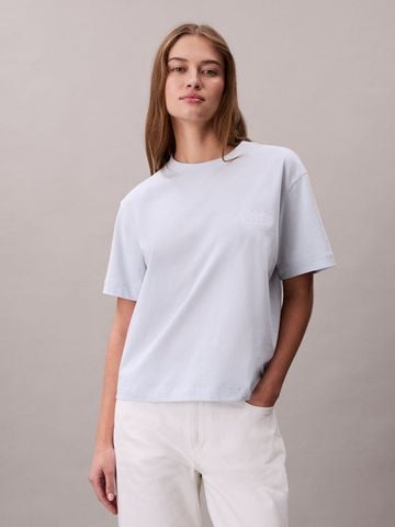 Calvin Klein - Áo Thun Tay Ngắn Nữ Embroidered Logo Graphic Boxy T-Shirt