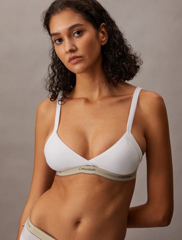 Calvin Klein - Áo ngực nữ Unlined Triangle Bra - Heritage Cotton Stretch