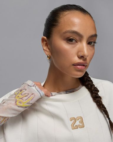 Nike - Áo tay dài thể thao Nữ Jordan Brooklyn Women's Loose-Fit Top