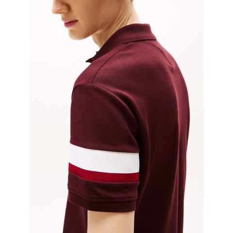 Tommy Hilfiger - Áo thun có cổ polo tay ngắn nam RWB Sleeve Tape Polo