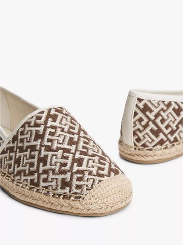 Tommy Hilfiger - Giày Búp Bê Nữ TH Monogram Plaque Jacquard Espadrilles