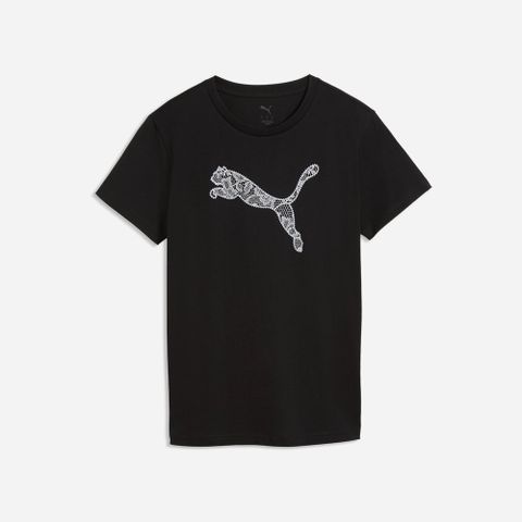 PUMA - T-SHIRT LIFESTYLE TOP T-SHIRT WOMEN GRAPHICS Cat Lace Tee / GRAPHICS Cat Lace Tee
