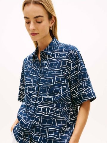 Tommy Hilfiger - Áo Sơ Mi Nữ Linen Shirt Loose Fit - 3
