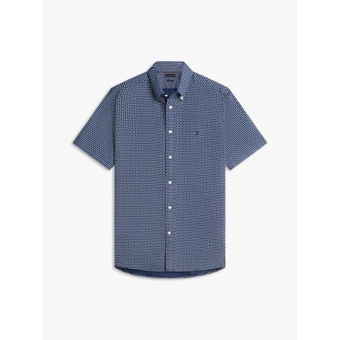Tommy Hilfiger - Áo Sơ Mi Tay Ngắn Nam Classic Linen Blend 2Tone Shirt