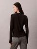 Calvin Klein - Áo thun tay dài nữ Monologo Rib Henley T-Shirt