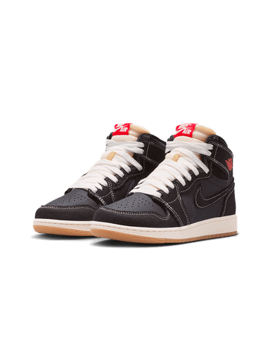 Nike - Giày Thời Trang Cổ Cao Trẻ Em Big Kids' Air Jordan 1 Retro High OG Flight Club Black and Sail