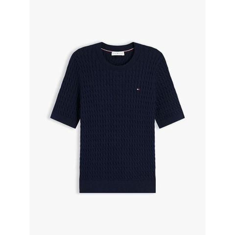 Tommy Hilfiger - Áo Sweater Nữ Cotton Cable Fine C-Nk - 4