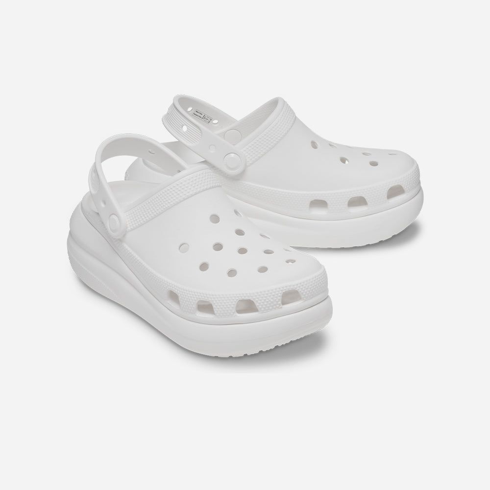 Crocs - Xăng đan nam nữ Classic Clog Crush White Lifestyle