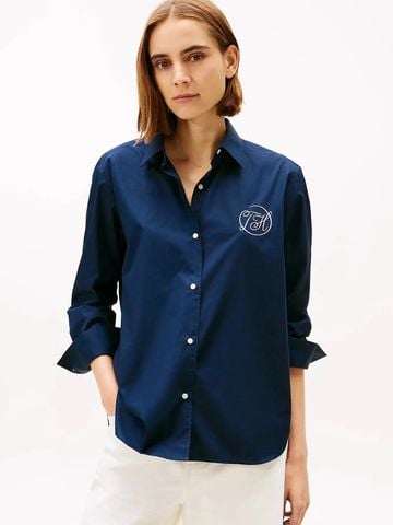 Tommy Hilfiger - Áo Sơ Mi Nữ Tay Dài Essential Poplin Easy Fit Shirt