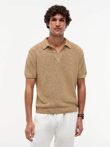 Tommy Hilfiger - Áo Thun Có Cổ Nam New York Label Relaxed Fit Mouliné Polo Shirt