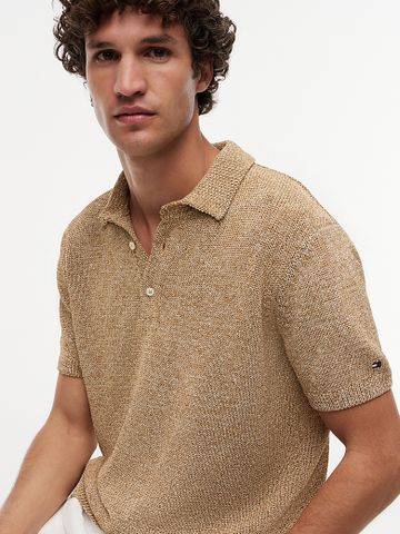 Tommy Hilfiger - Áo Thun Có Cổ Nam New York Label Relaxed Fit Mouliné Polo Shirt