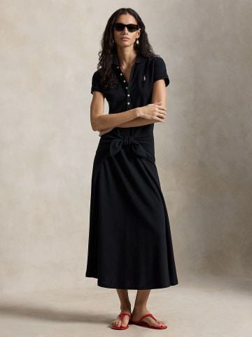 Ralph Lauren - Đầm Polo Nữ Tie-Front Mesh Polo Dress