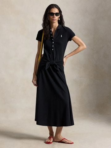 Ralph Lauren - Đầm Polo Nữ Tie-Front Mesh Polo Dress