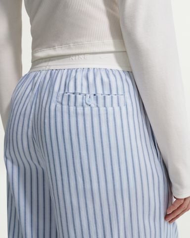 Nike - Quần Dài Thể Thao Nữ Sportswear Chill Poplin Loose Mid-Rise Woven Striped Trousers