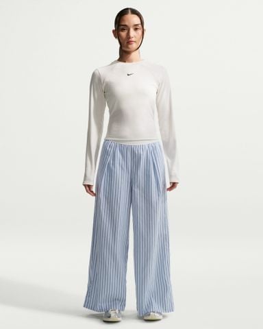 Nike - Quần Dài Thể Thao Nữ Sportswear Chill Poplin Loose Mid-Rise Woven Striped Trousers