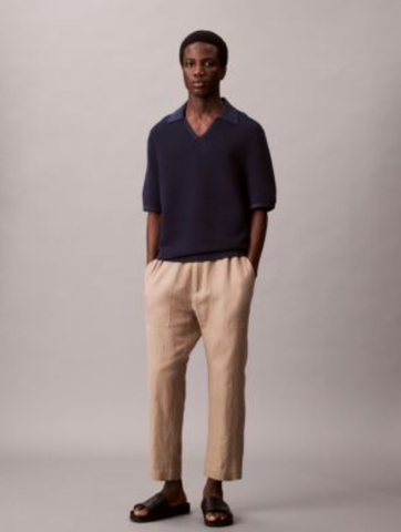Calvin Klein - Áo polo dệt kim nam Tech Knit Sweater Polo Shirt - 3