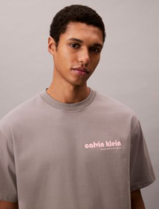 Calvin Klein - Áo phông thời trang nam Round Logo Graphic Classic T-Shirt