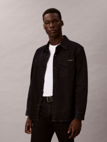 Calvin Klein - Áo sơ mi nam Blue Black Stone 90S Overshirt