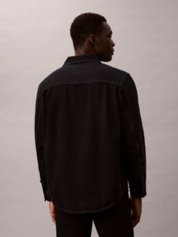 Calvin Klein - Áo sơ mi nam Blue Black Stone 90S Overshirt - 4