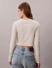 Calvin Klein - Áo Cardigan Nữ Cropped Ribbed Cotton Cardigan