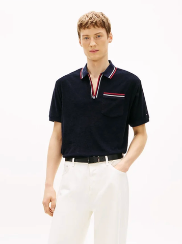 Tommy Hilfiger - Áo Polo Tay Ngắn Nam Towelling Zip Classic Fit
