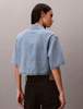 Calvin Klein - Áo Sơ Mi Nữ Vintage Boxy Cropped Denim Shirt