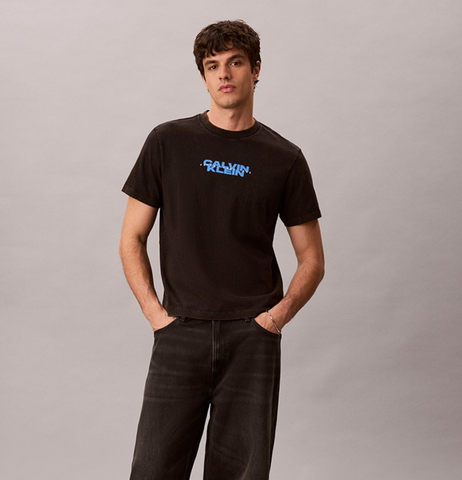 Calvin Klein - Áo Thun Tay Ngắn Nam Washed Compact Logo Graphic Classic T-Shirt
