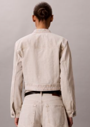 Calvin Klein - Áo Khoác Jean Nữ Cropped Denim Jacket - 2